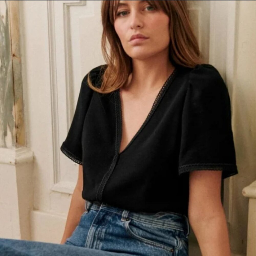 Sezane Valencia Top Black - US 12
